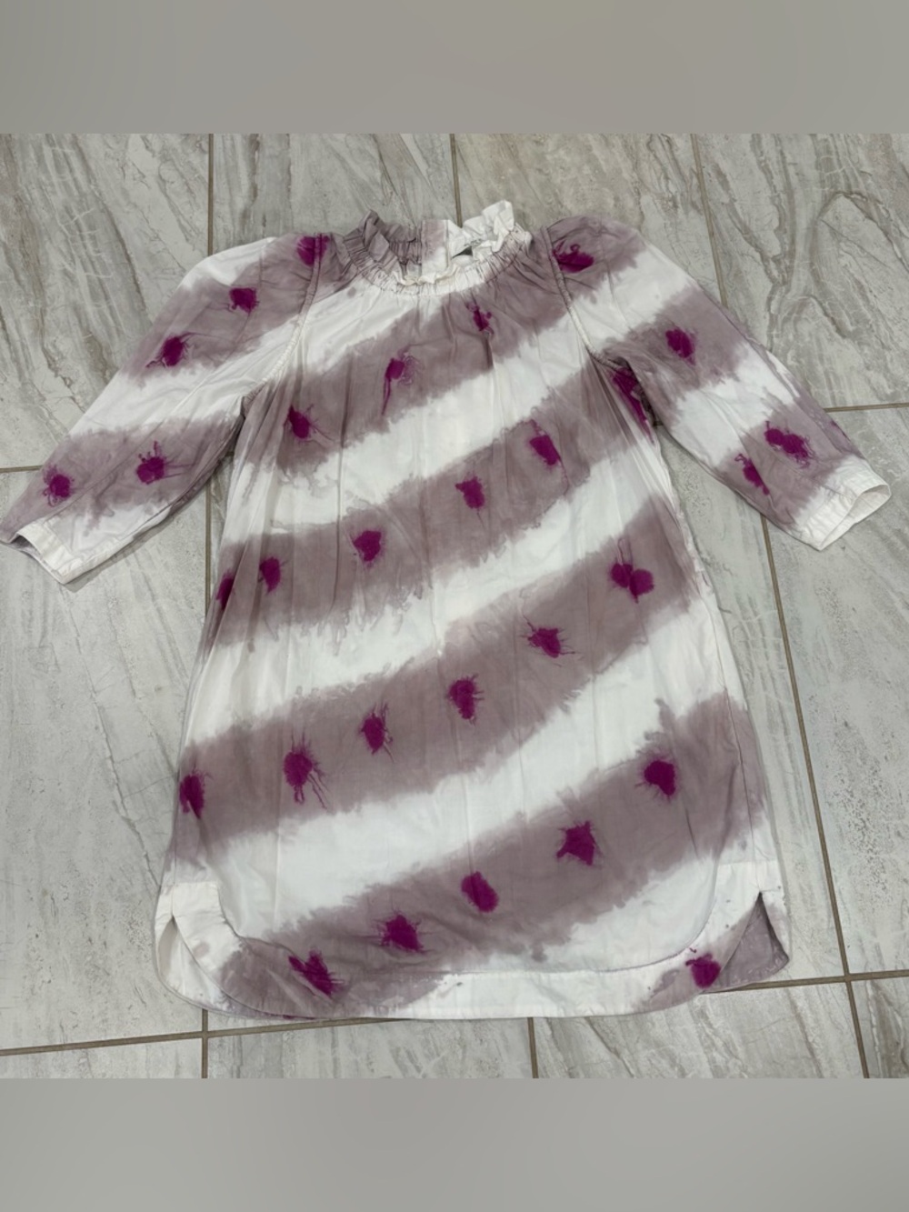 Sea NY Dress Medium White Purple S.E.A New York